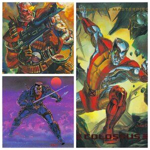 1993 Marvel Masterpieces Trading Card - Blade - Cable - Colossus